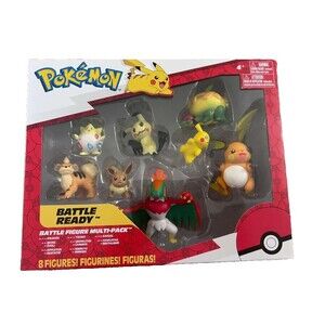 Pokemon Battle Ready Battle Figue Multi Pack 8 figures Pikachu Eevee Raichu New